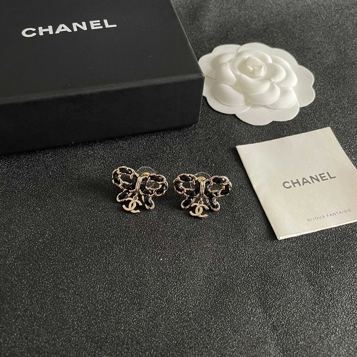 Signature Emblem Stud Earrings in Polished Metal-Tone – Design 119 styled product view