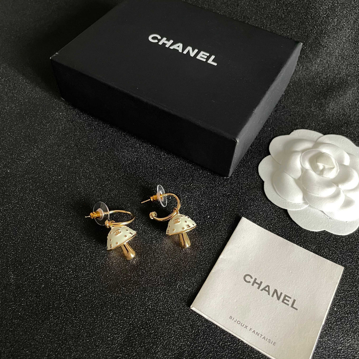Signature Emblem Stud Earrings in Polished Metal-Tone – Design 117 close-up detail