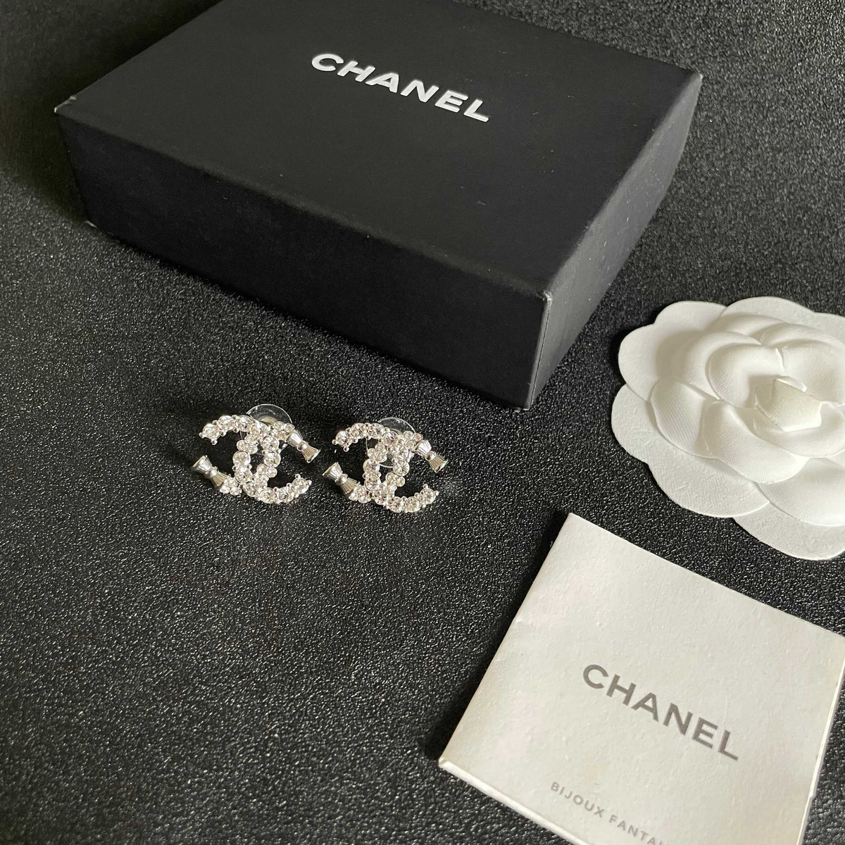 Signature Emblem Stud Earrings in Polished Metal-Tone – Design 115 close-up detail