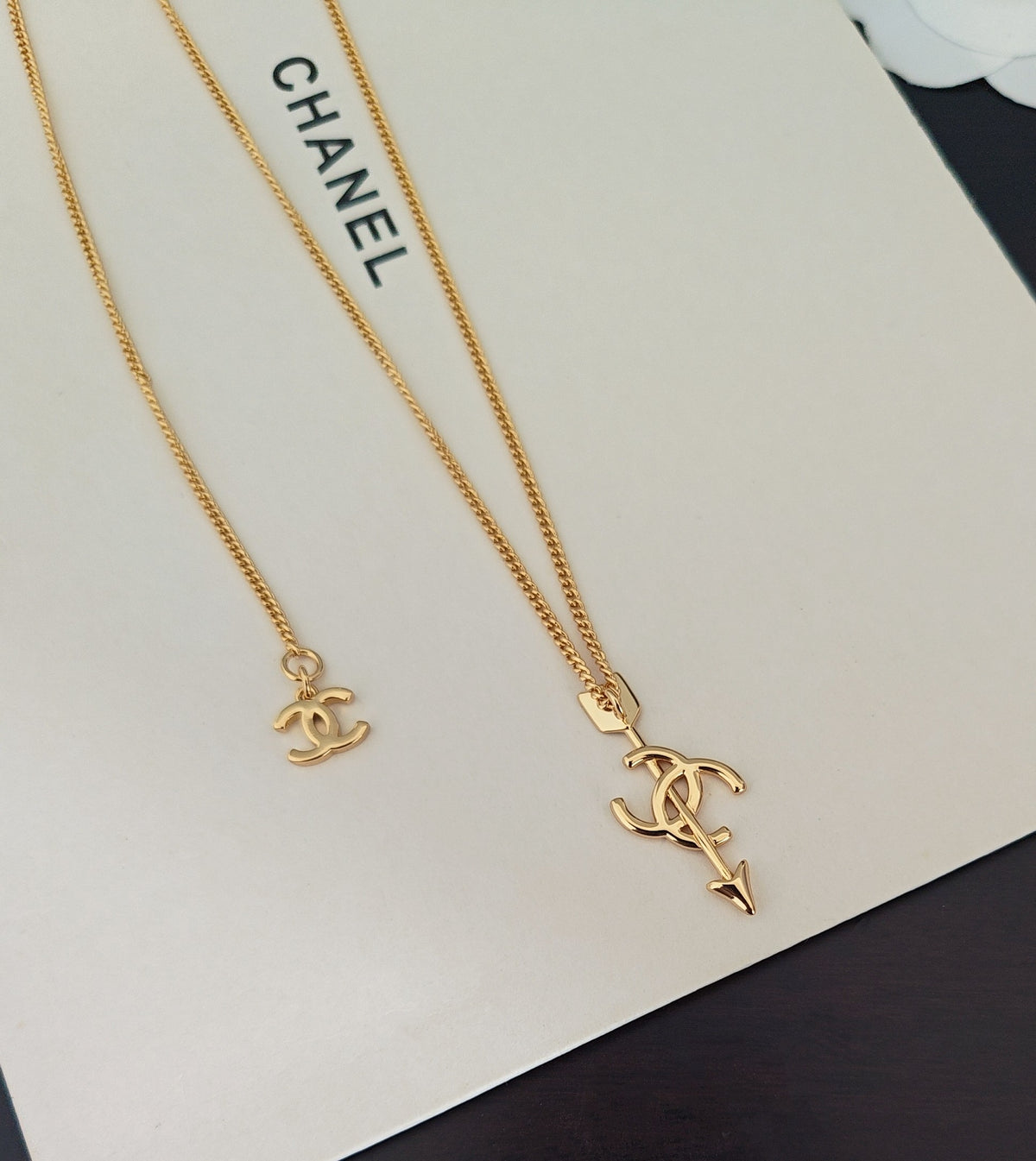 Arrow Pendant Necklace in Gold-Tone – Arrow Detail side detail