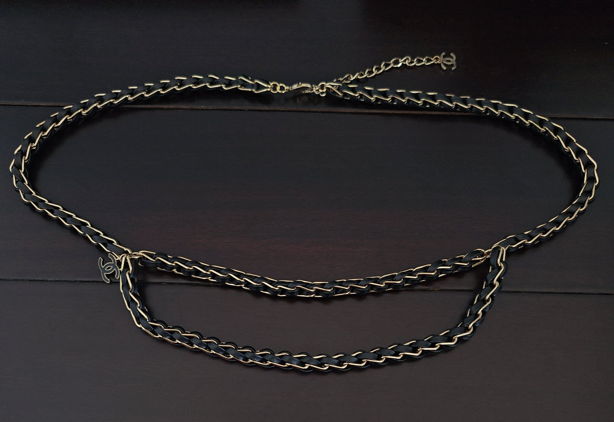 Signature Emblem Jewelry Accessory in Gold-Tone – Black Detail – Design 002 detail view