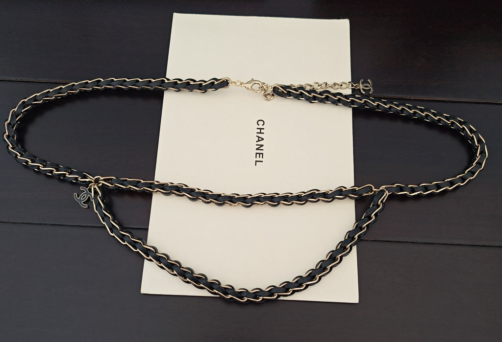 Signature Emblem Jewelry Accessory in Gold-Tone – Black Detail – Design 002 front product view