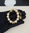 Pearl Bracelet in Gold-Tone – Pearl Detail – Design 008 main product view