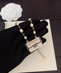 Signature Emblem Pendant Necklace in Gold-Tone – Black Detail – Design 005 main product view