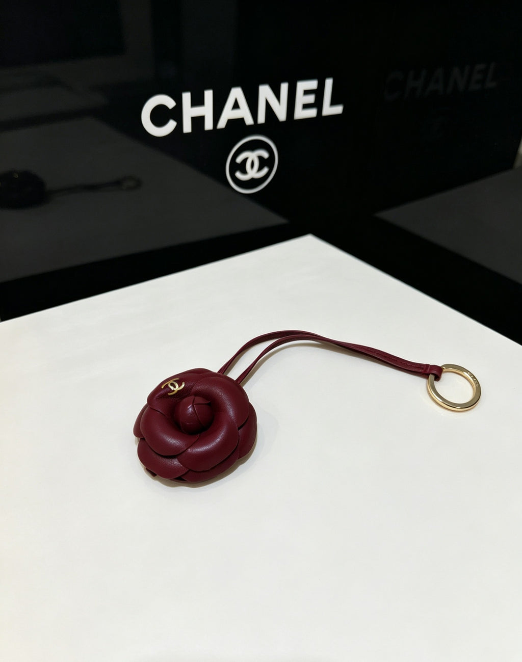 Camellia Jewelry Accessory in Polished Metal-Tone – Camellia Detail – Design 003 front product view