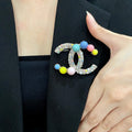 Signature Emblem Brooch in Polished Metal-Tone – Design 016 main product view