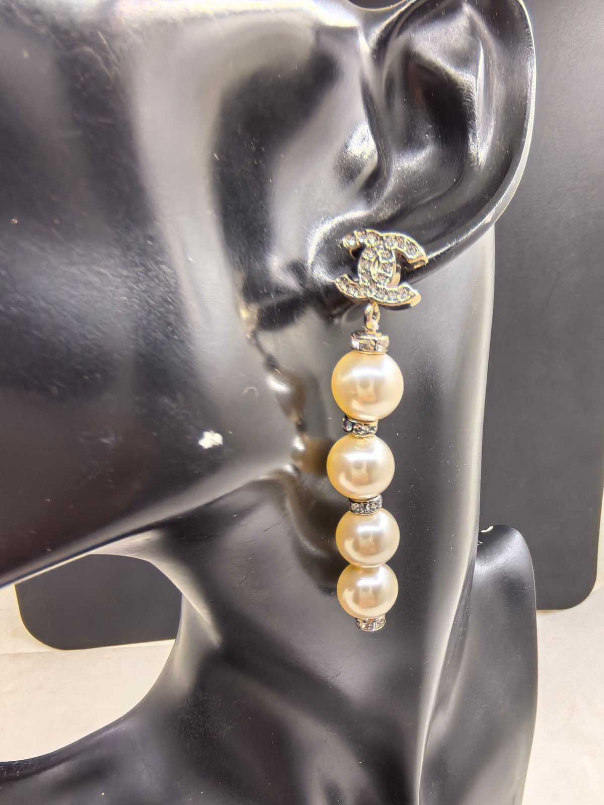 Pearl Pearl-Detail Statement Earrings – Pearl Detail – Design 007 front product view