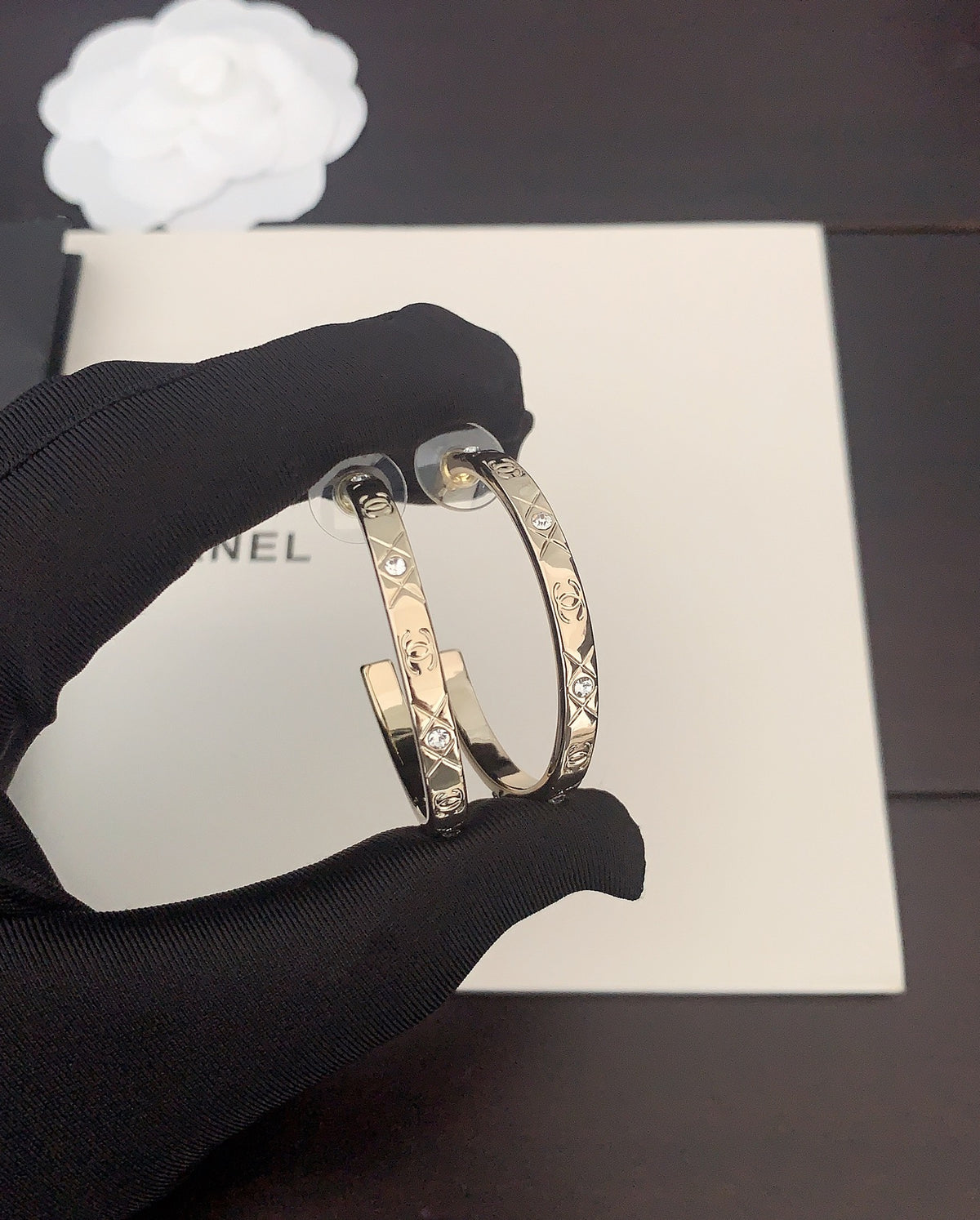 Signature Emblem Jewelry Accessory in Gold-Tone – Design 013 detail view