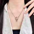 Signature Emblem Pendant Necklace in Polished Metal-Tone – Design 033 main product view