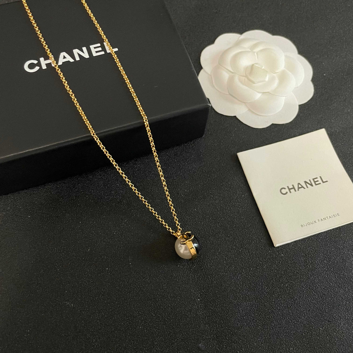 Signature Emblem Pendant Necklace in Polished Metal-Tone – Design 031 styled product view
