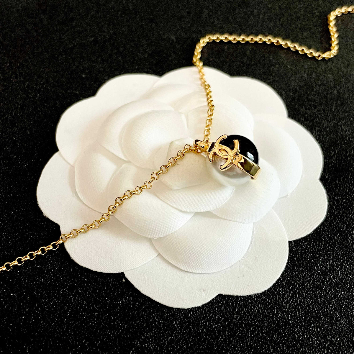 Signature Emblem Pendant Necklace in Polished Metal-Tone – Design 031 front product view