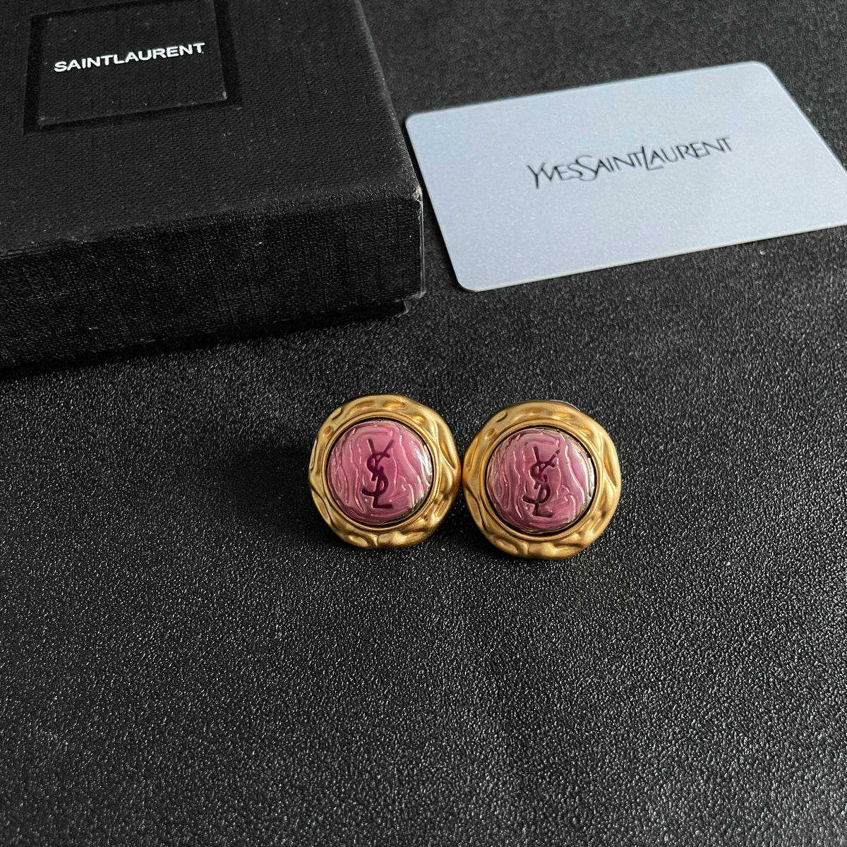Geometric Emblem Stud Earrings in Silver-Tone – Vintage Detail – Design 003 styled product view