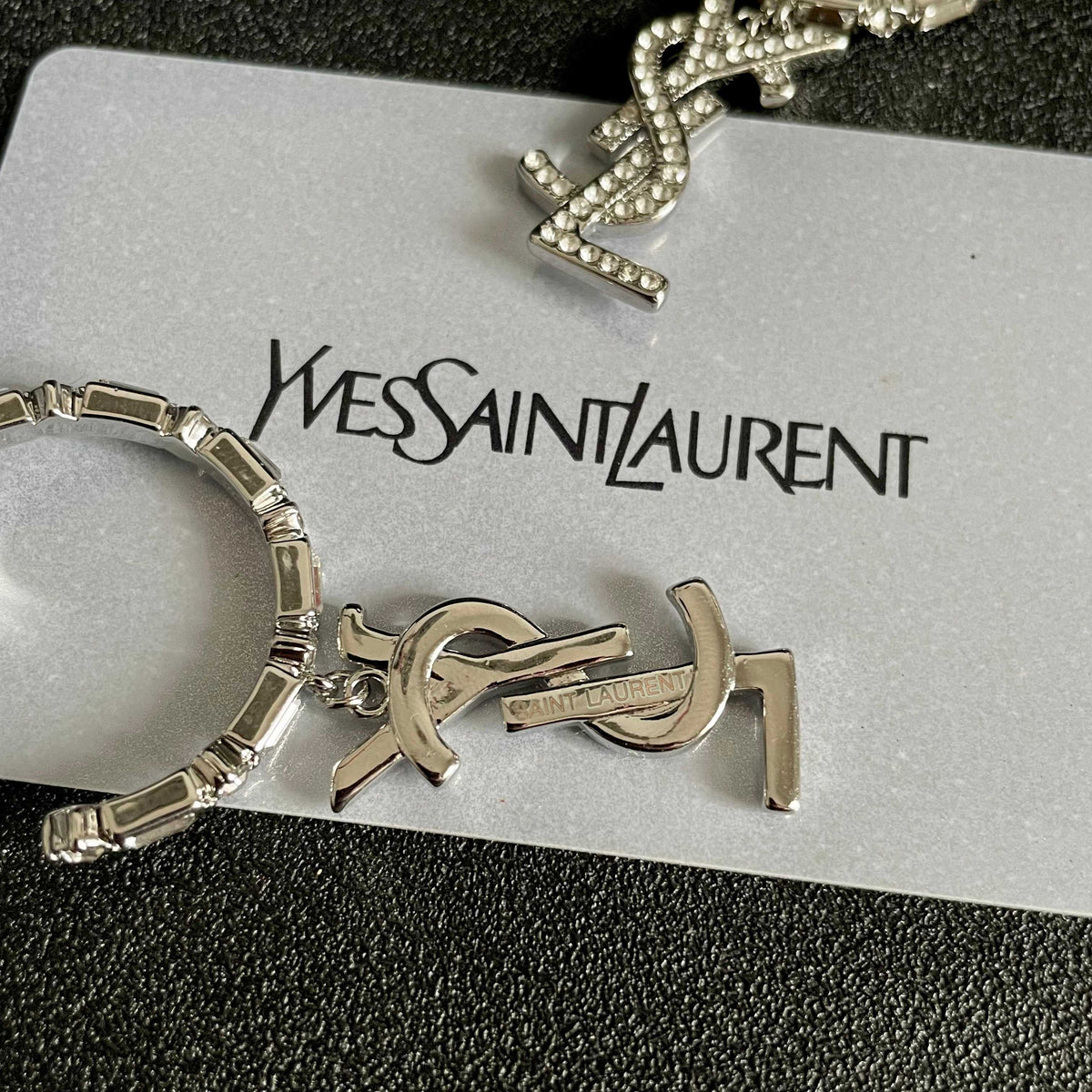 Signature Emblem Stud Earrings in Silver-Tone – Design 011 main product view