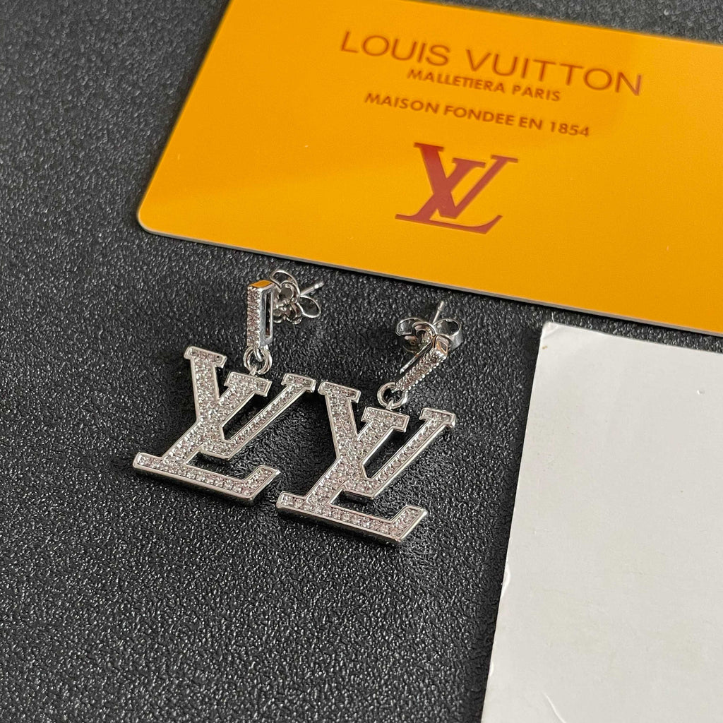 Geometric Emblem Stud Earrings in Polished Metal-Tone – Design 010 main product view