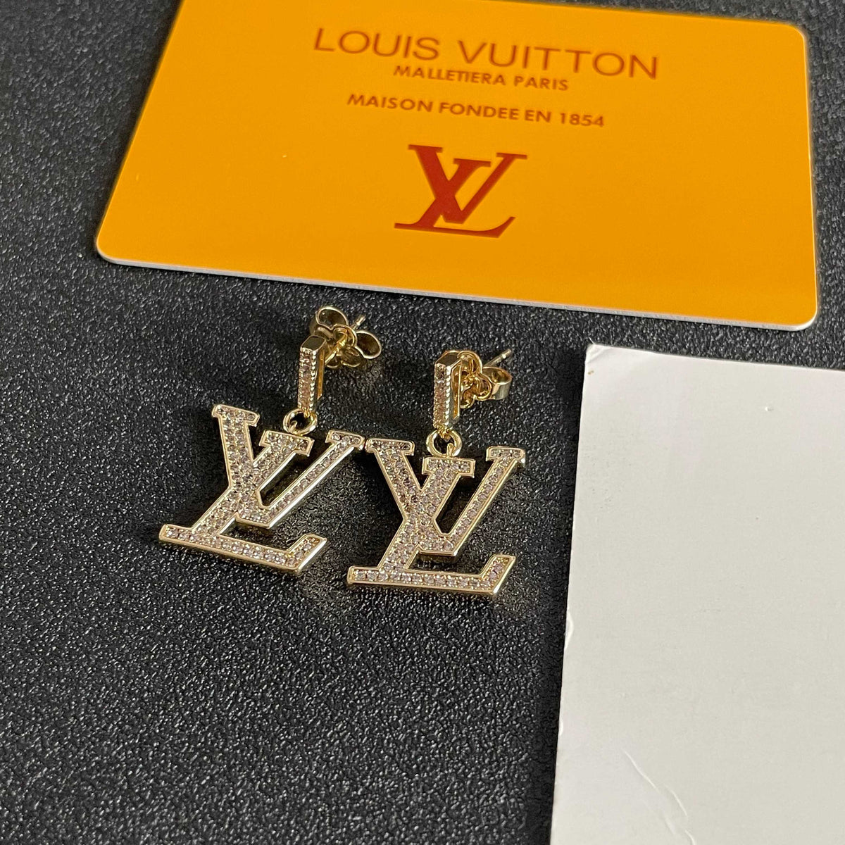 Geometric Emblem Stud Earrings in Polished Metal-Tone – Design 007 main product view