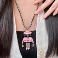 Signature Emblem Pendant Necklace in Polished Metal-Tone – Design 003 main product view