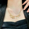 Geometric Emblem Pendant Necklace in Polished Metal-Tone – Design 002 main product view