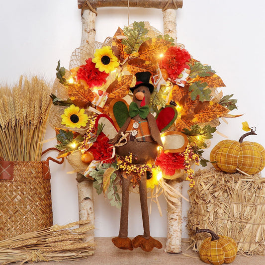 Thanksgiving Decor Luminous Wreath