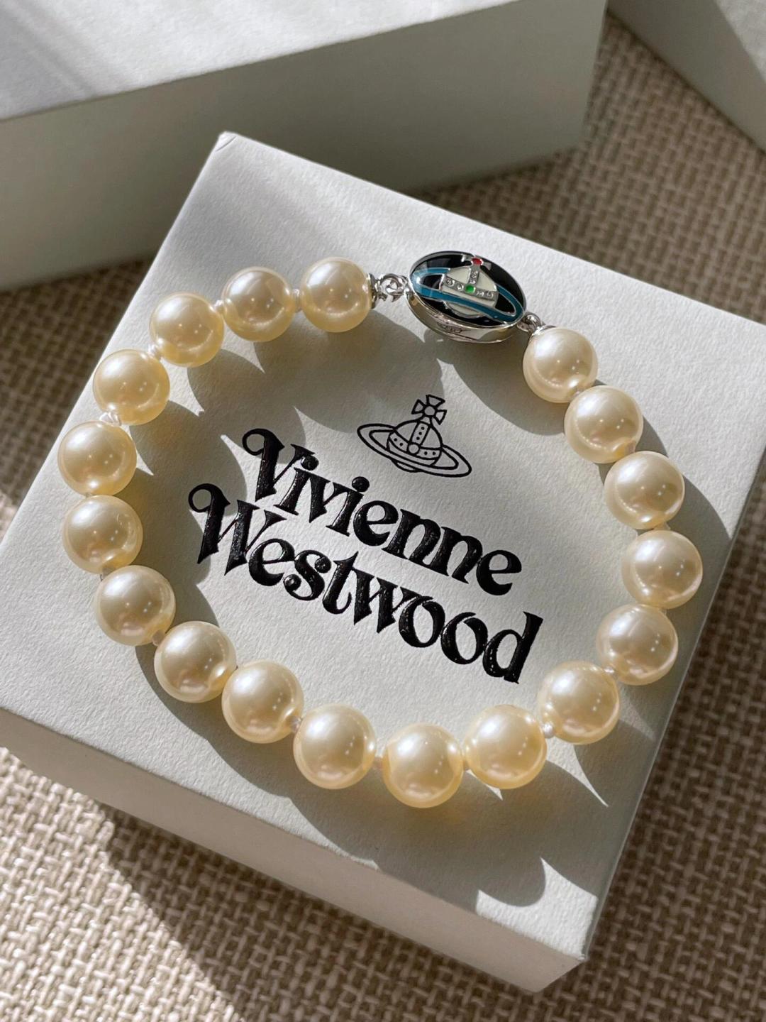 Orb Bracelet in Polished Metal-Tone – Pearl Detail – Design 003 main product view