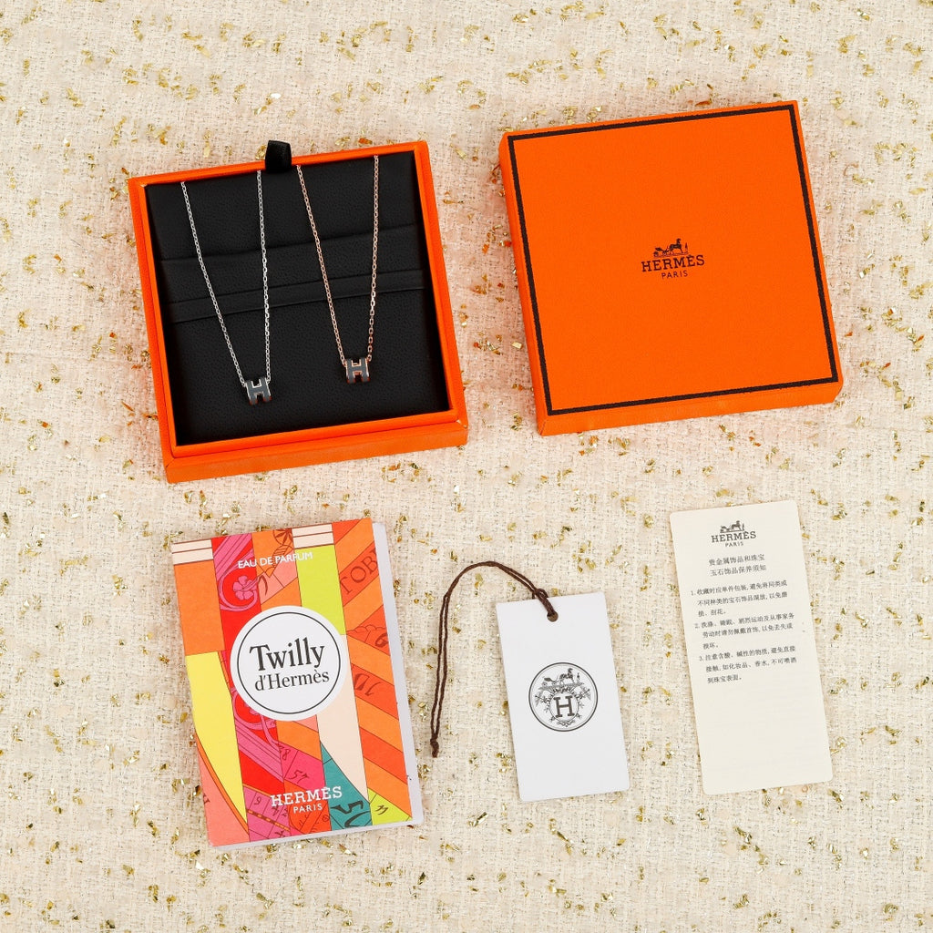 Geometric Emblem Pendant Necklace in Silver-Tone – Gold Detail – Design 003 main product view