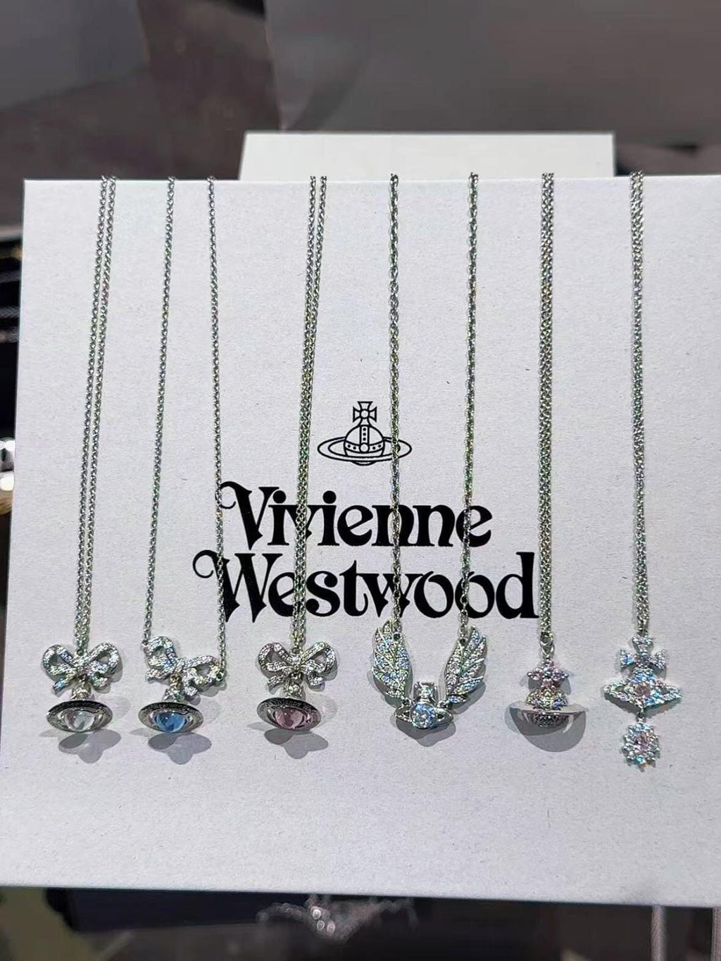 Vivienne Westwood Orb-Inspired Emblem Pendant Necklace in Polished Metal-Tone – Design 001 main product view