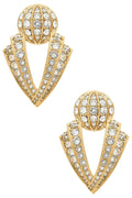 Signature Emblem Crystal-Accent Stud Earrings – Design 09 main product view