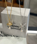 Pearl Pendant Necklace in Polished Metal-Tone – Pearl Detail – Design 005 main product view