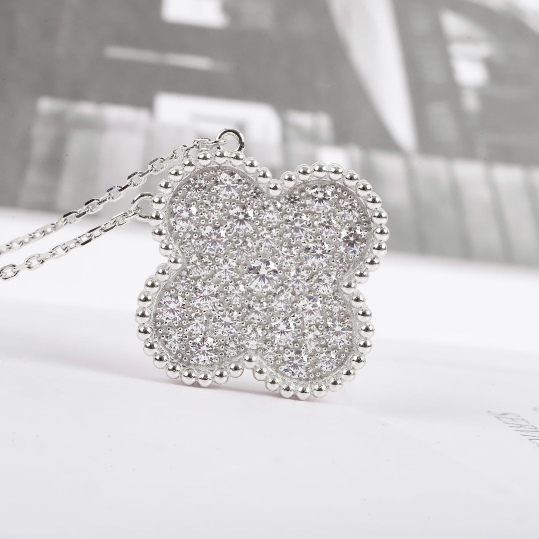 Shell Crystal-Accent Pendant Necklace detail view