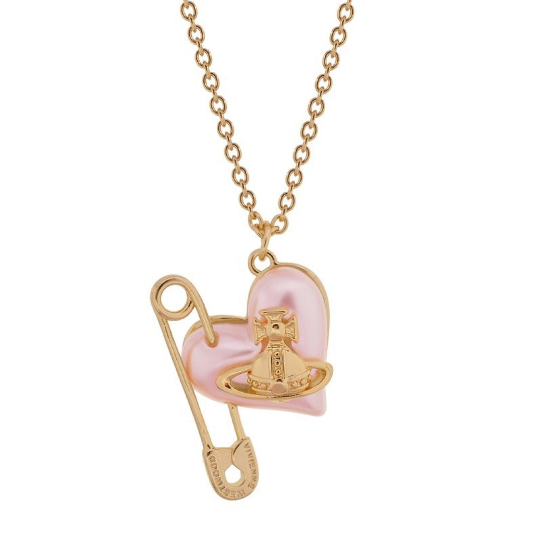 Orb Pendant Necklace in Polished Metal-Tone – Pearl Detail – Design 005 close-up detail