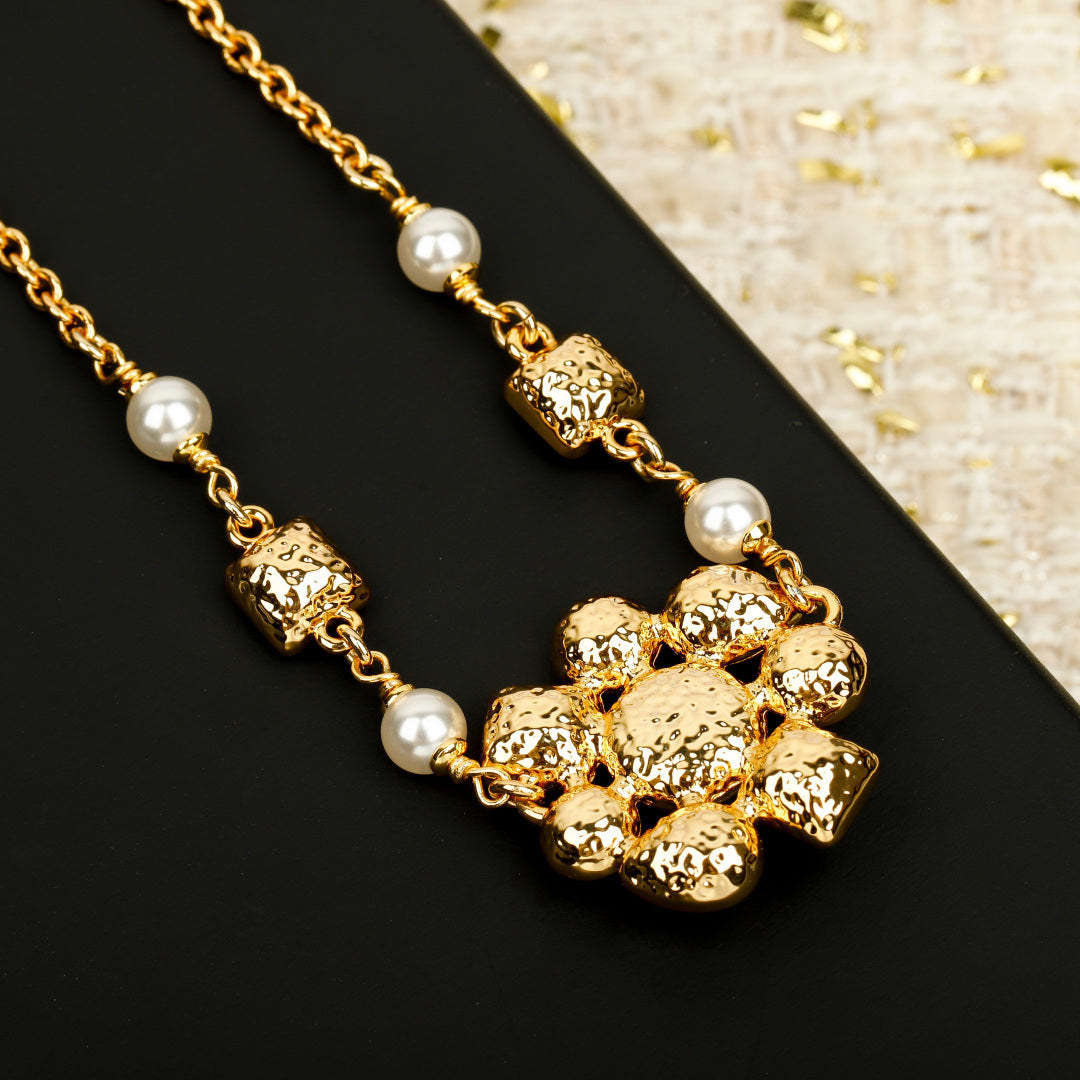 Double-C Emblem Crystal-Accent Pendant Necklace – Design 007 side detail