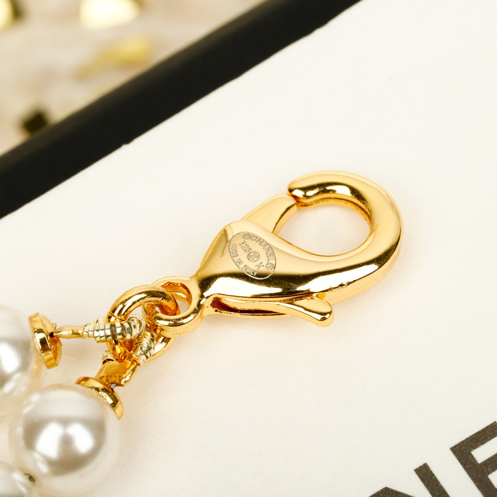 Double-C Emblem Pearl-Detail Pendant Necklace – Pearl Detail – Design 059 main product view
