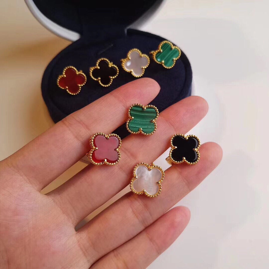 Clover Stud Earrings in Gold-Tone main product view