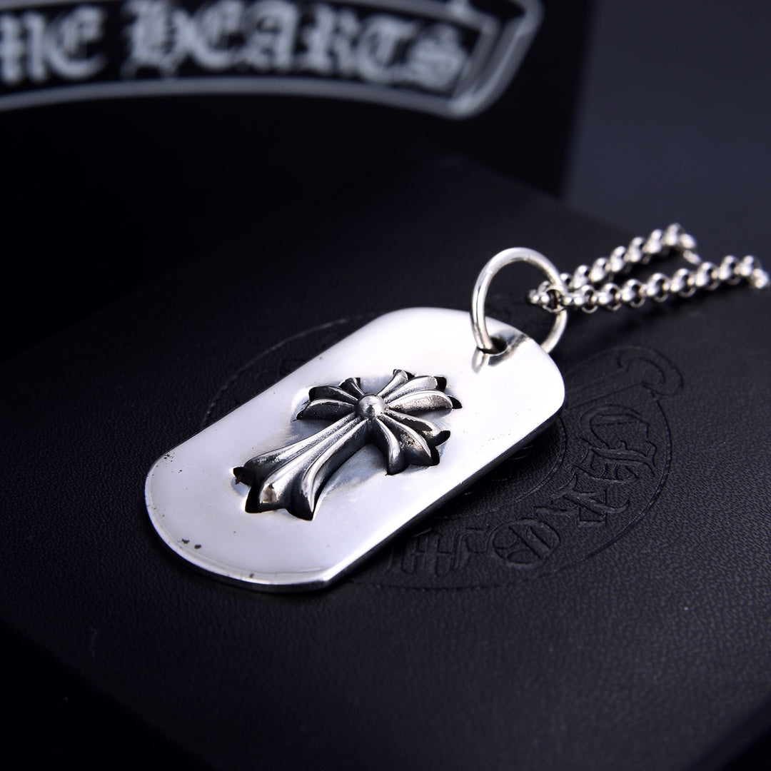 Signature Emblem Jewelry Accessory in Polished Metal-Tone – Design 064 side detail