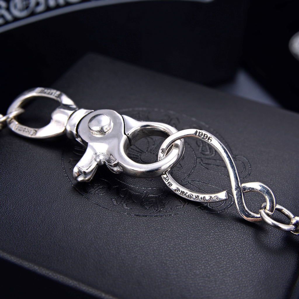 Signature Emblem Jewelry Accessory in Polished Metal-Tone – Design 065 side detail