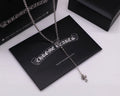 Gothic Emblem Pendant Necklace in Antique Silver-Tone – Design 02 main product view
