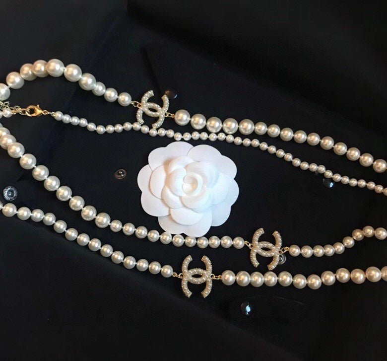 Signature Emblem Pendant Necklace in Gold-Tone – Design 046 close-up detail