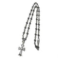 Cross Pendant Necklace in Metal-Tone – Design 04 main product view