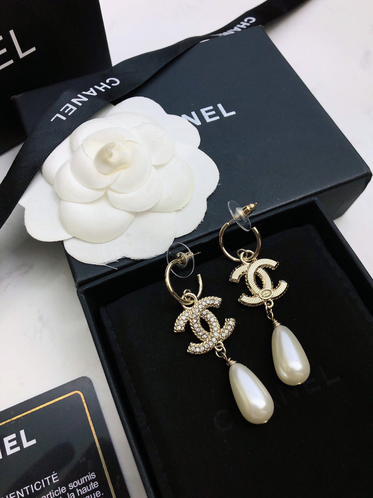 Signature Emblem Stud Earrings in Polished Metal-Tone – Design 109 side detail