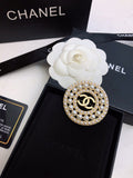 Signature Emblem Brooch in Polished Metal-Tone – Design 035 main product view