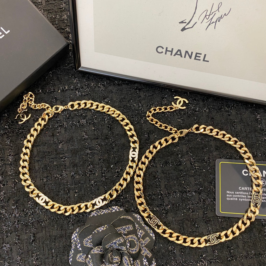 Signature Emblem Bracelet in Polished Metal-Tone – Black Detail – Design 002 detail view