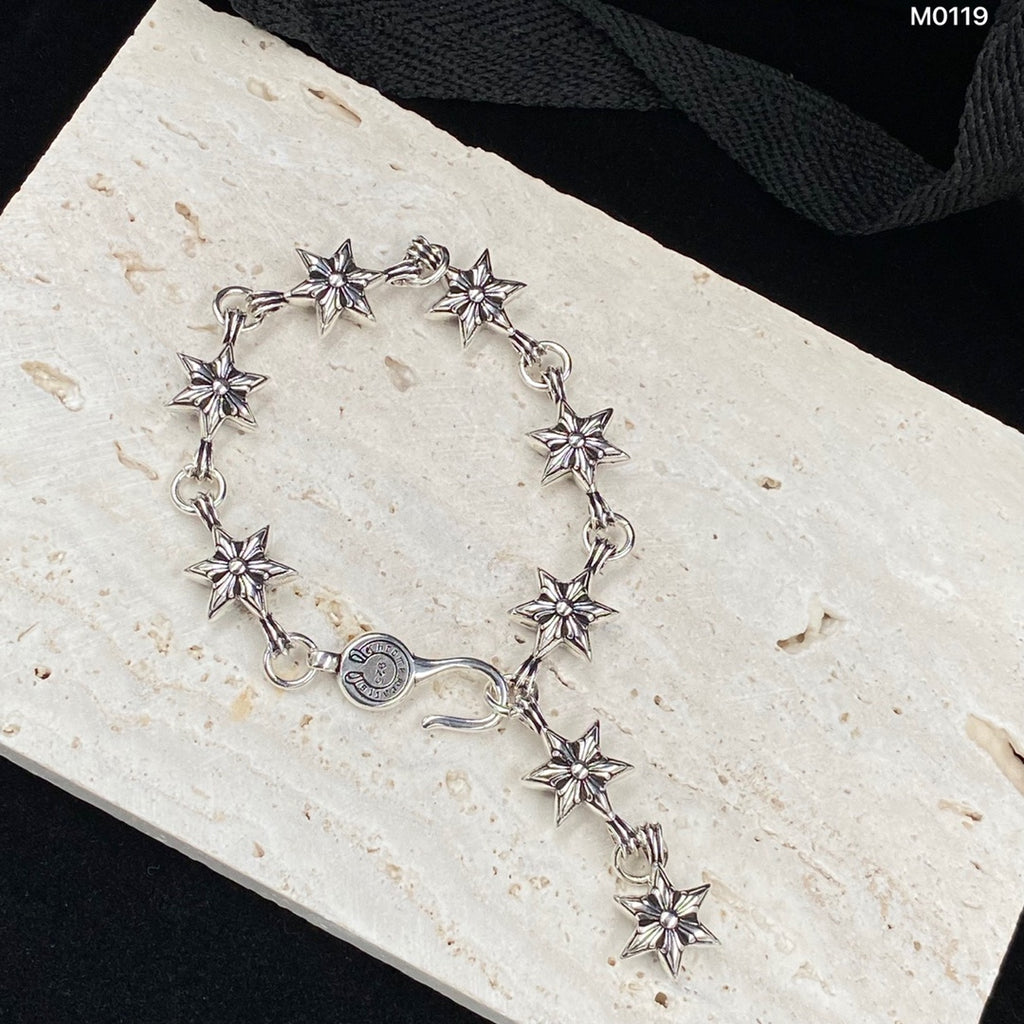Gothic Emblem Statement Bracelet in Metal-Tone – Design 03 detail view