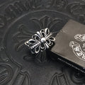 Floral Cross Statement Ring in Antique Silver-Tone main product view