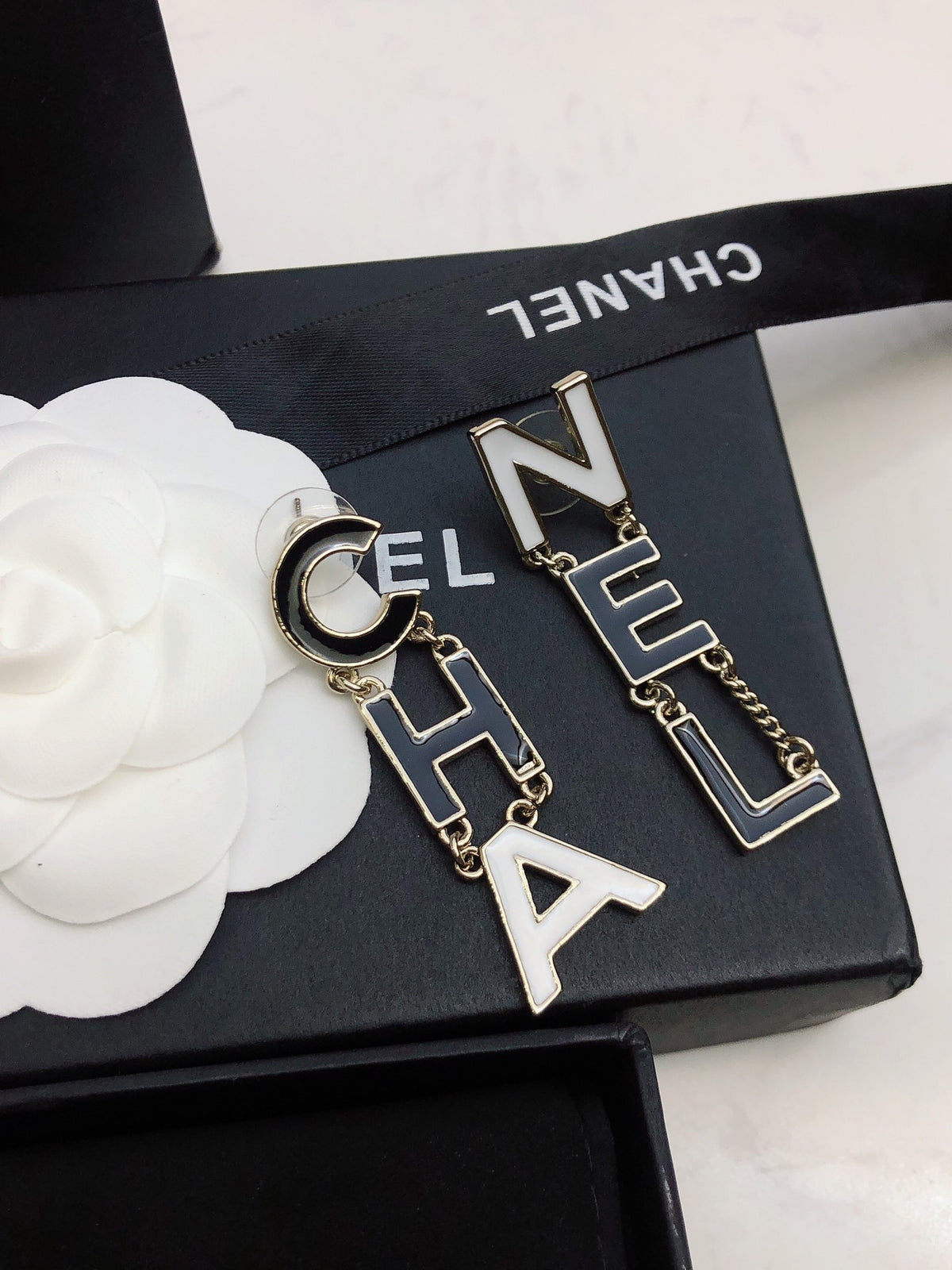 Signature Emblem Statement Earrings in Gold-Tone – Design 015 detail view
