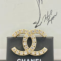 Double-C Emblem Brooch in Gold-Tone – Design 001 main product view