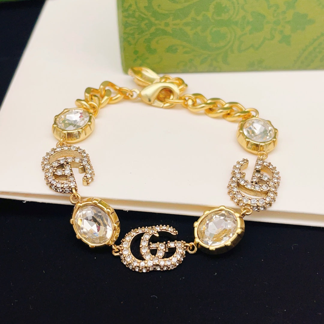 Geometric Emblem Bracelet in Polished Metal-Tone – Design 019 close-up detail