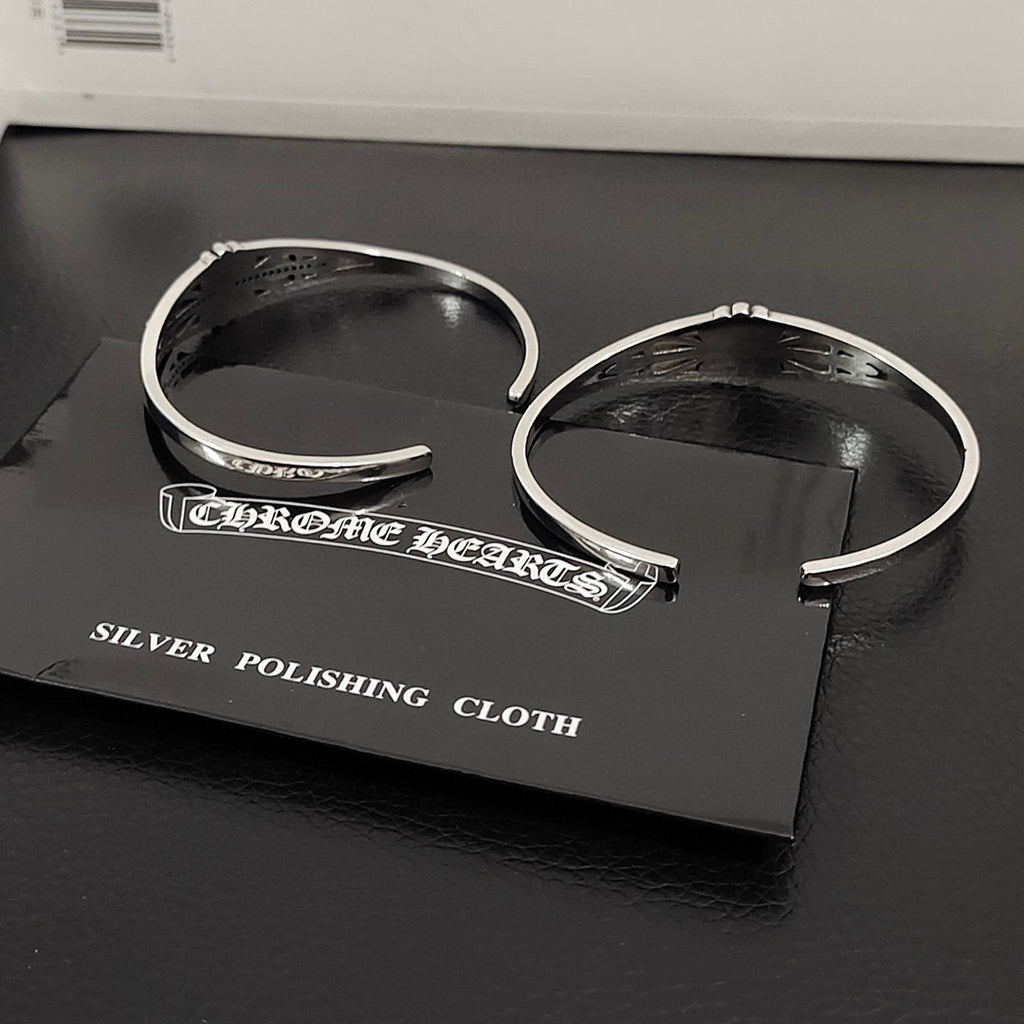 Cross Statement Bracelet in Metal-Tone – Design 15 front product view