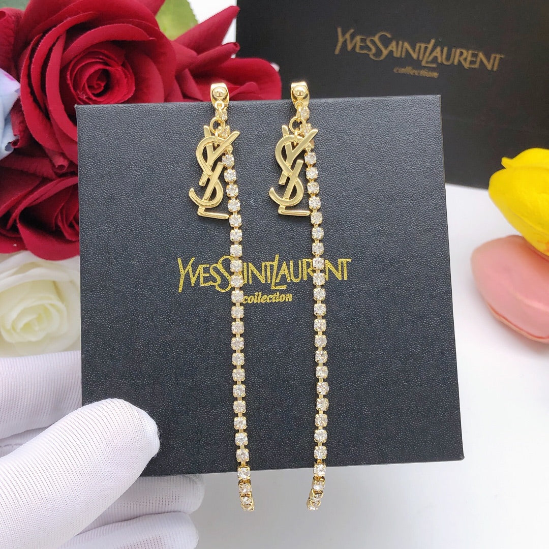Geometric Emblem Stud Earrings in Gold-Tone – Design 012 main product view