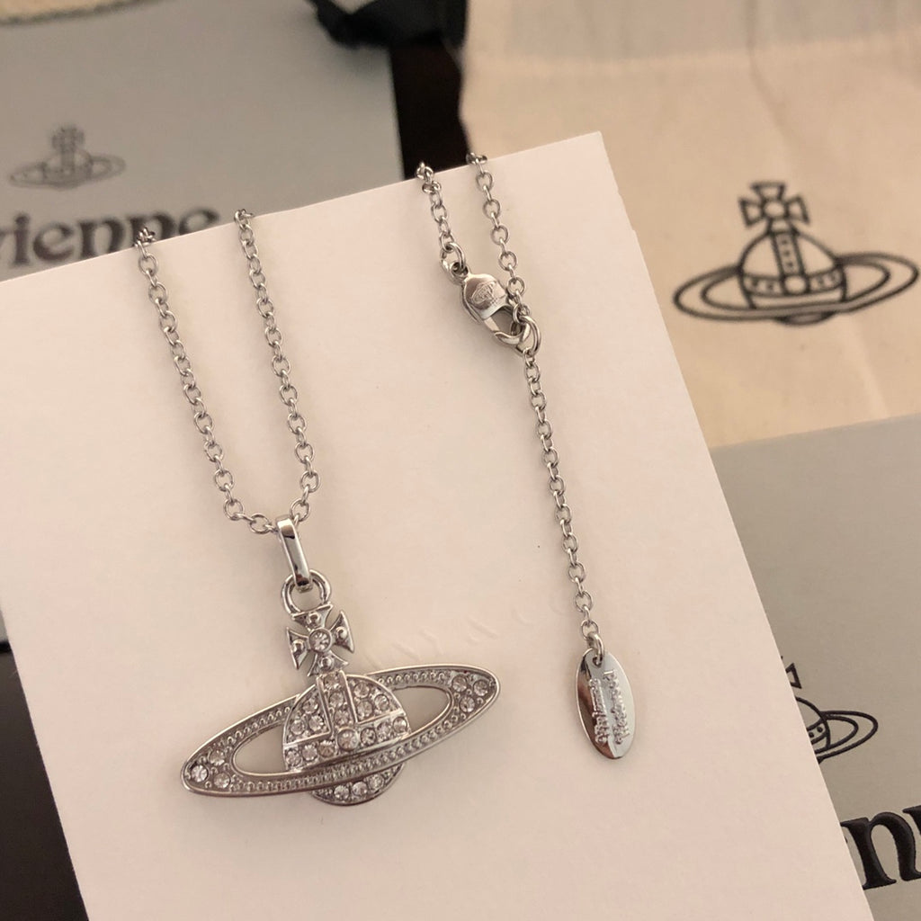 Orb Pendant Necklace in Polished Metal-Tone – Design 066 close-up detail