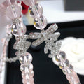 Bow Pearl-Detail Pendant Necklace – Pearl Detail – Design 004 main product view