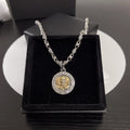 Gothic Emblem Pendant Necklace in Metal-Tone – Design 47 main product view